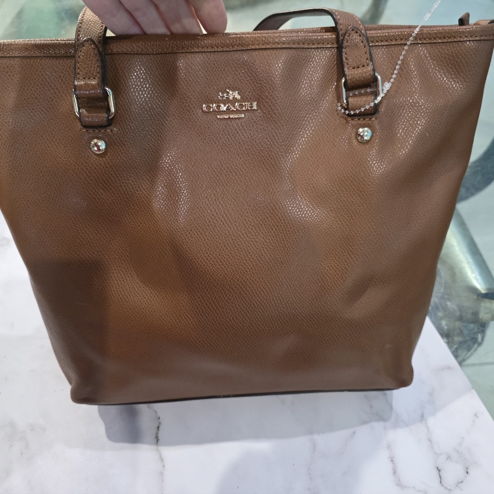 Coach Tan Leather Shoulder Bag